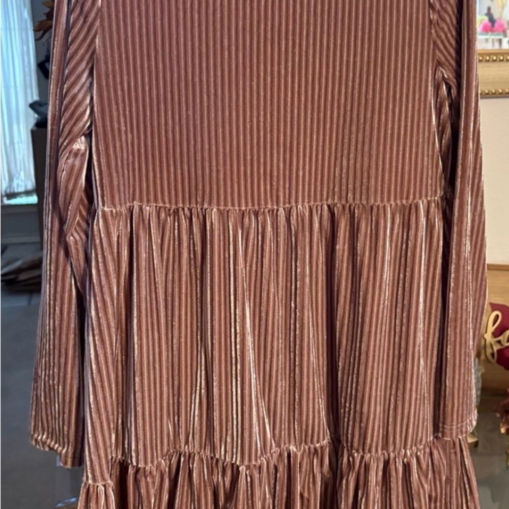Emery Rose  Velvet Brown Mini Dress